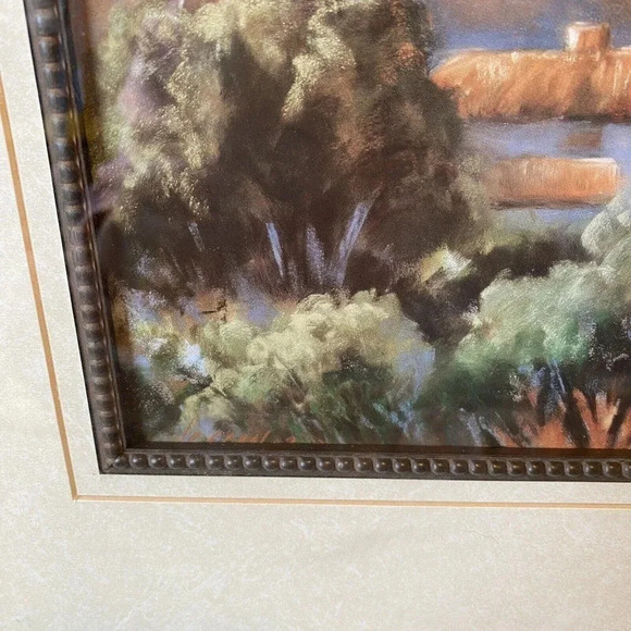 Art Fram Landscape Carol Jessen "Afternoon Light In Tuscany" Canvas Litho 38"W - Picture 4 of 8